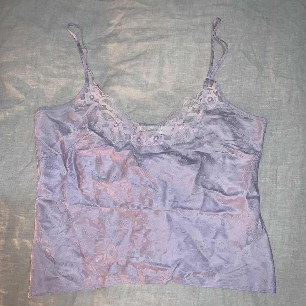 100% silk lace cami